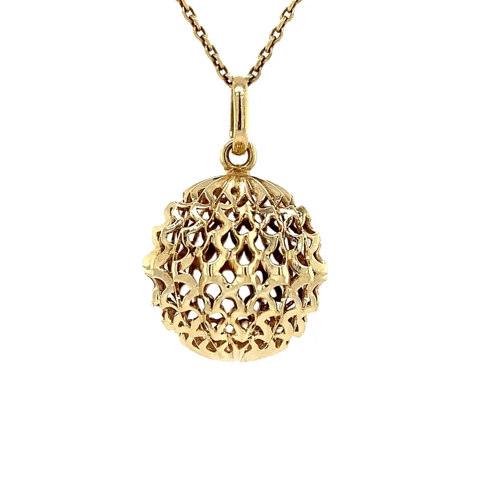 Vintage 14K Gold Pendant Bol