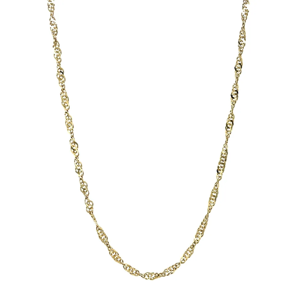 Vintage 14K Gold Singapore Necklace