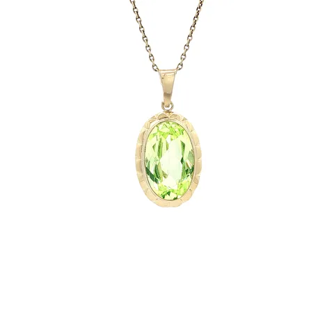 Vintage 14K Gold Pendant with Spinel