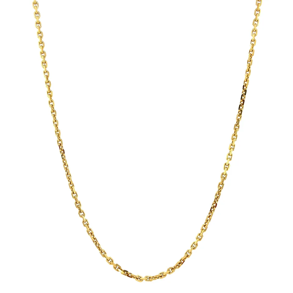 Vintage 14K Gold Long Necklace Anchor 46 cm