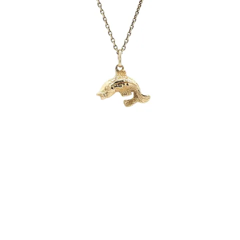 Vintage 14K Gold Fish Pendant