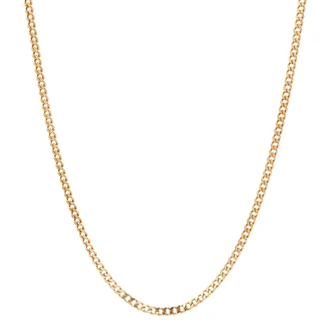 Vintage 14K Gold Curb Long Necklace