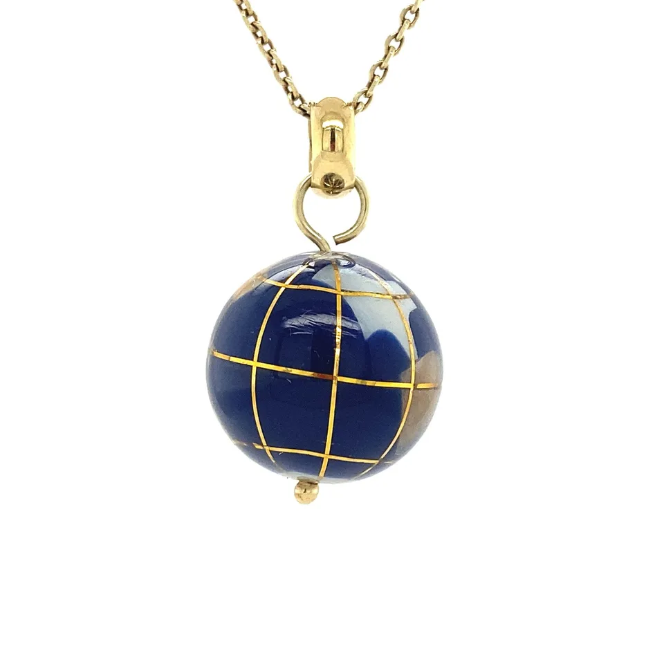 Vintage 14K Gold Globe Pendant