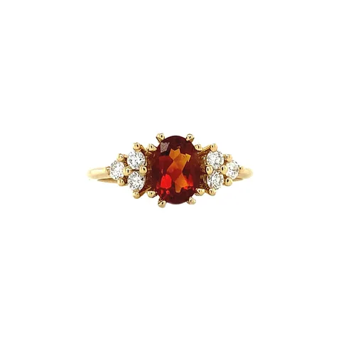 Vintage Audrey 14K Gold Ring, Madeira