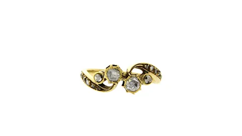 Vintage 14K Gold Ring with Rose Cut Diamond