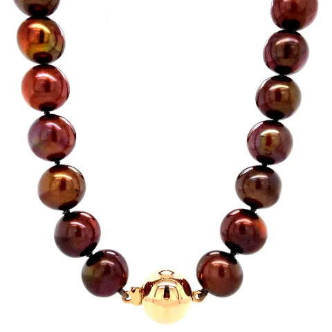 Vintage Pearl Necklace with 14K Gold Clasp