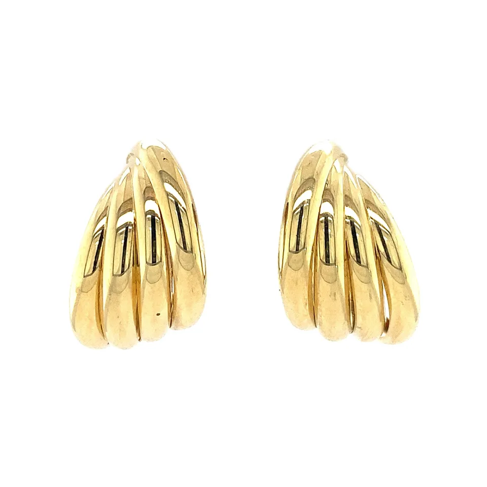 Vintage 14K Gold Fancy Stud Earrings