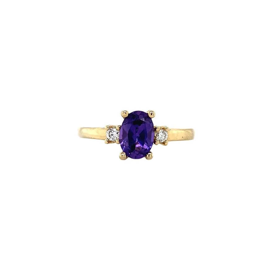 Vintage Grace 14K Gold Ring, Violet