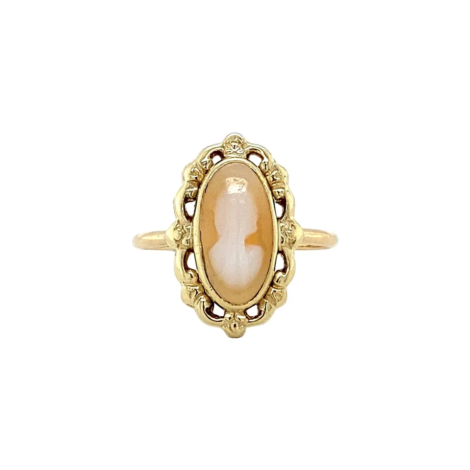 Vintage 14K Gold Ring with Cameo