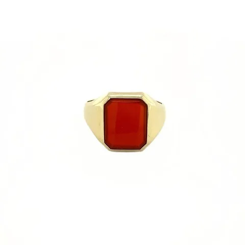 Vintage 14K Gold Ring with Carnelian