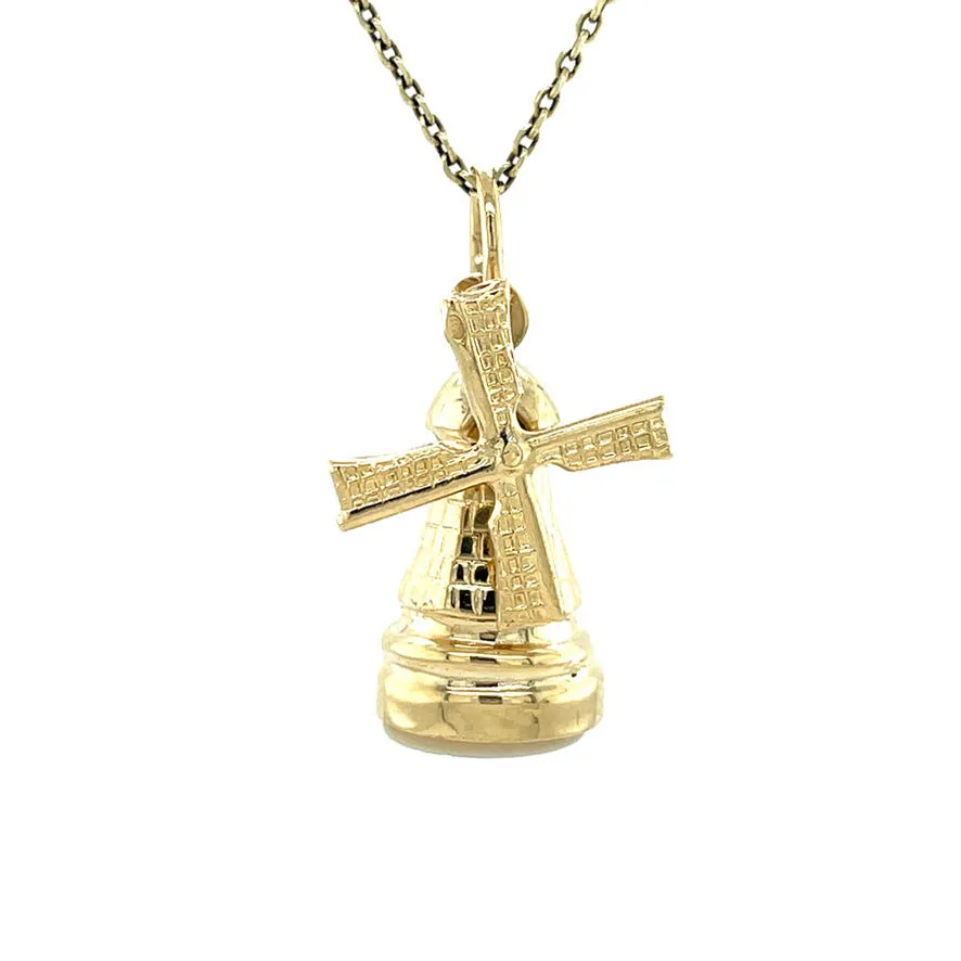 Vintage 14K Gold Molen Pendant with Mother of Pearl