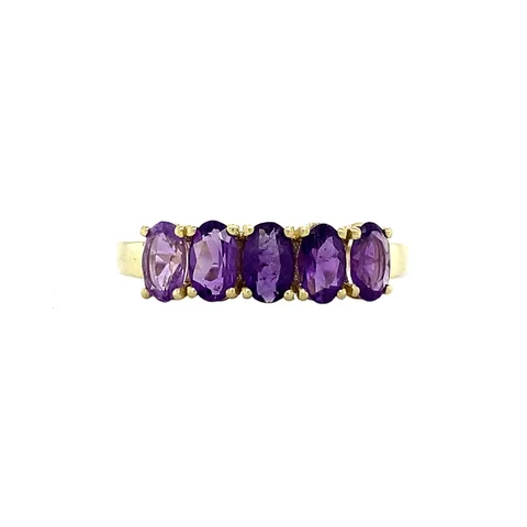 Vintage Josephine 14K Gold Ring, Violet