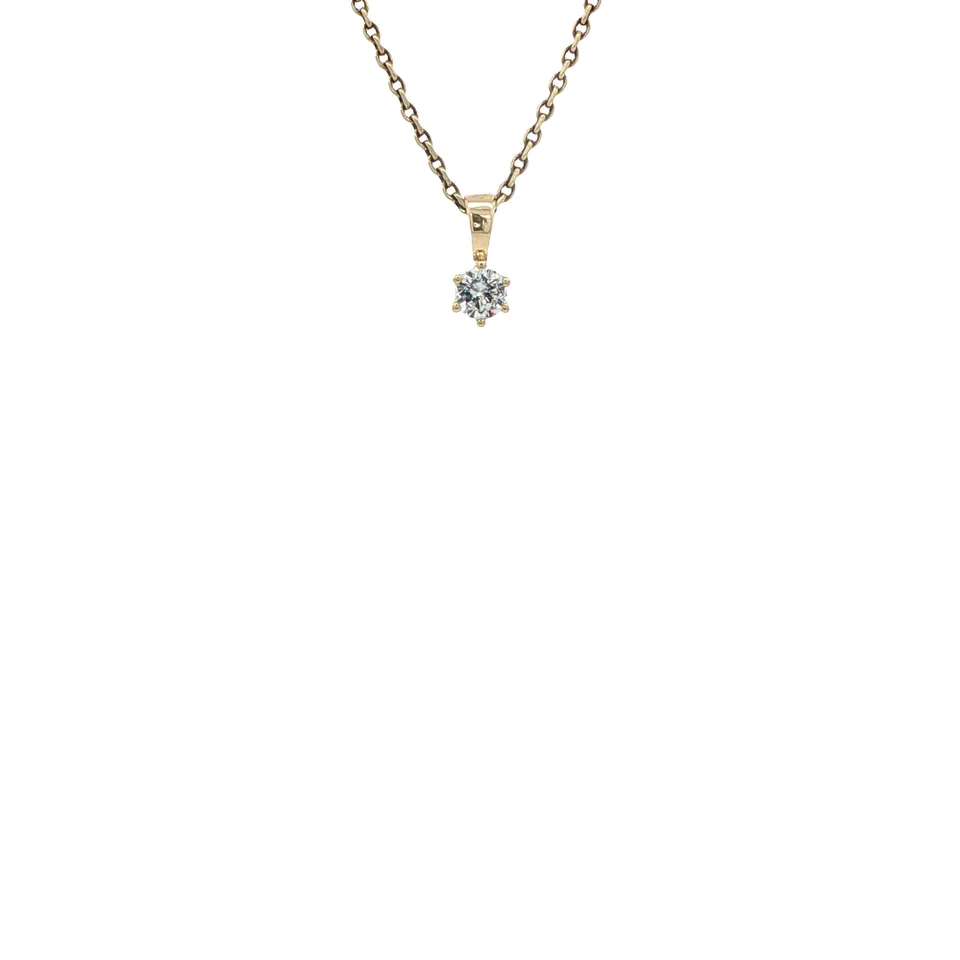 Vintage 14K Gold Pendant with Cubic Zirconia