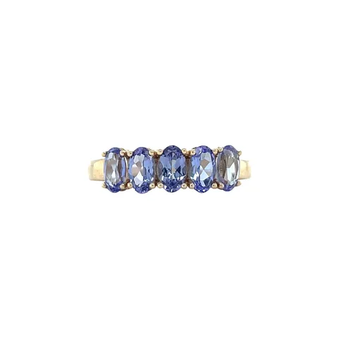 Vintage Josephine 14K Gold Ring, Tanzanite