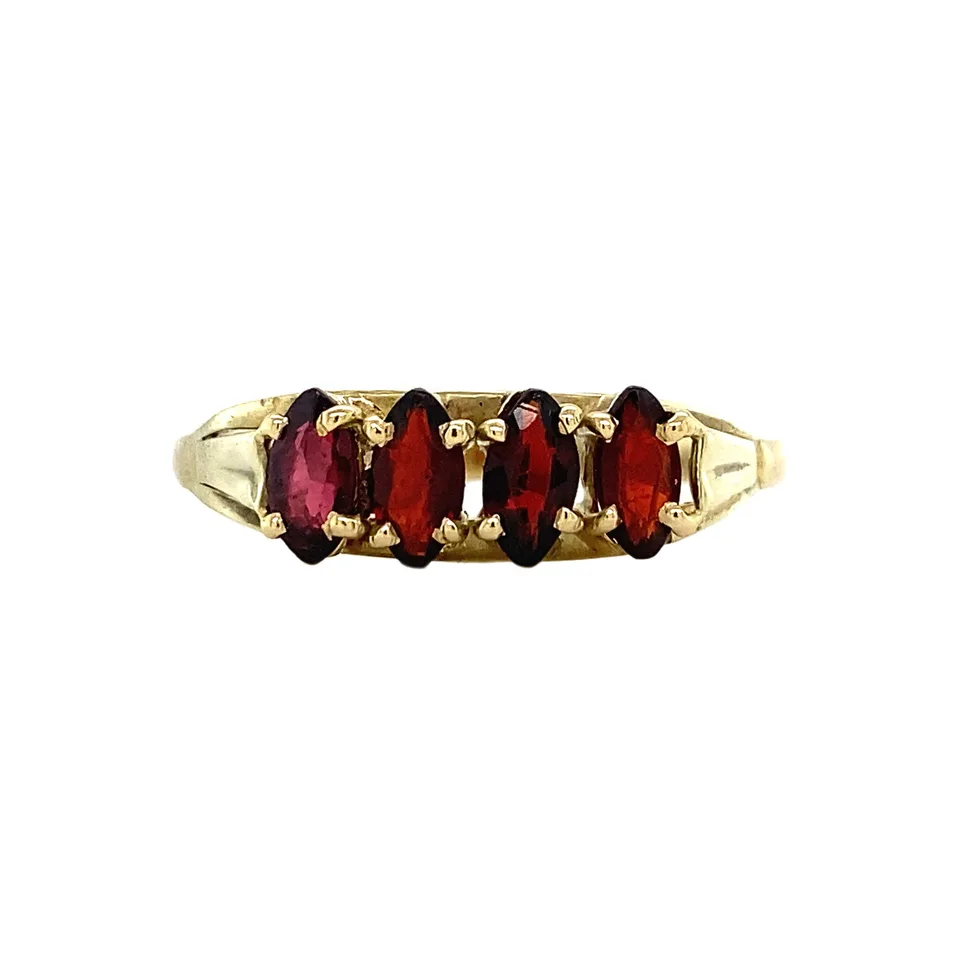 Vintage 8K Gold Ring with Garnet