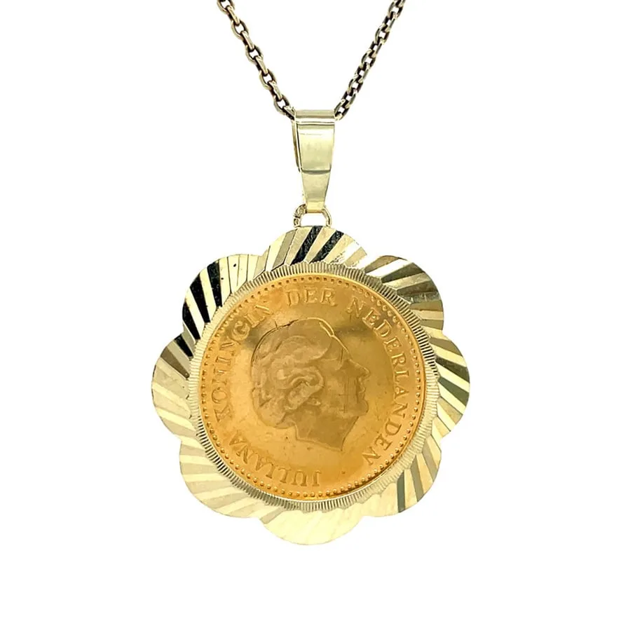Vintage 14K Gold Coin Pendant