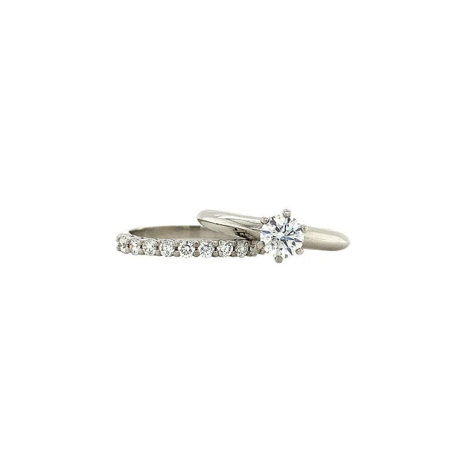 Vintage Tiffany & Co Platinum Rings with Diamond