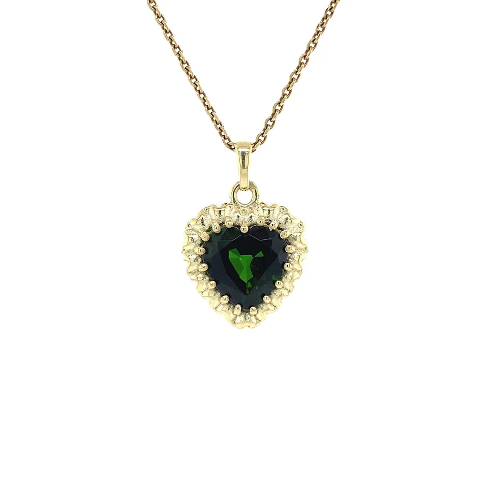 Vintage Sophia 14K Gold Pendant, Forest