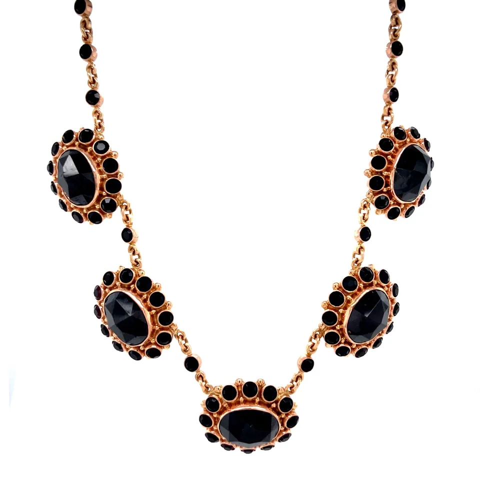 Vintage 14K Gold Necklace with Garnet