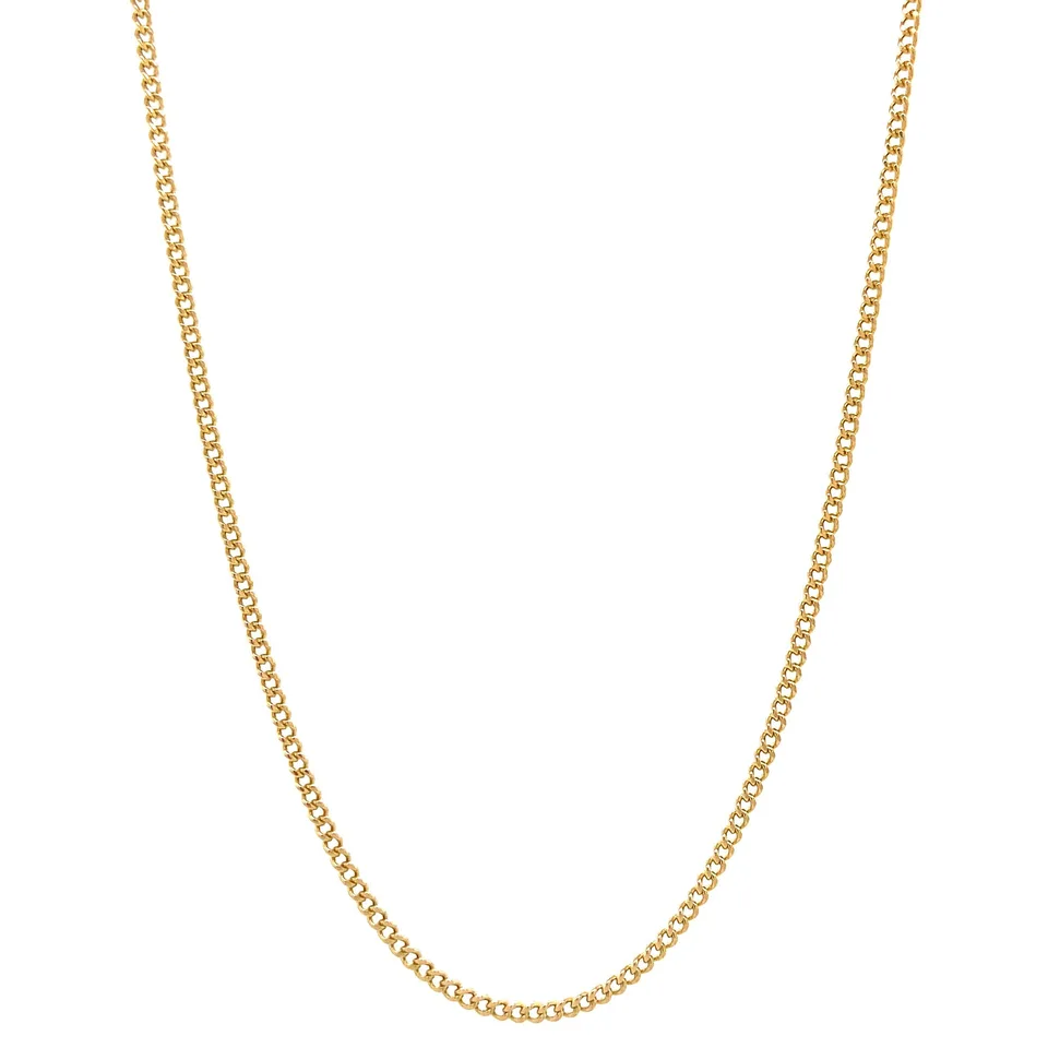 Vintage 14K Gold Long Necklace Curb 45 cm
