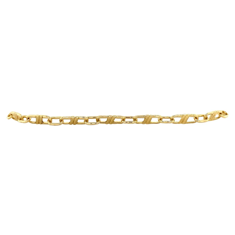Vintage 14K Gold Bracelet Fancy 19 cm