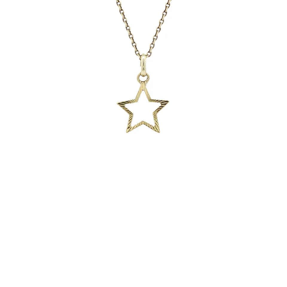 Vintage 14K Gold Star Pendant