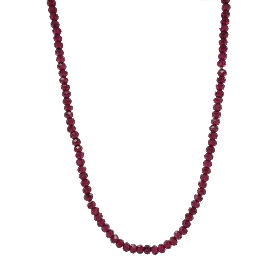 Vintage Garnet Necklace with 14K Gold Clasp