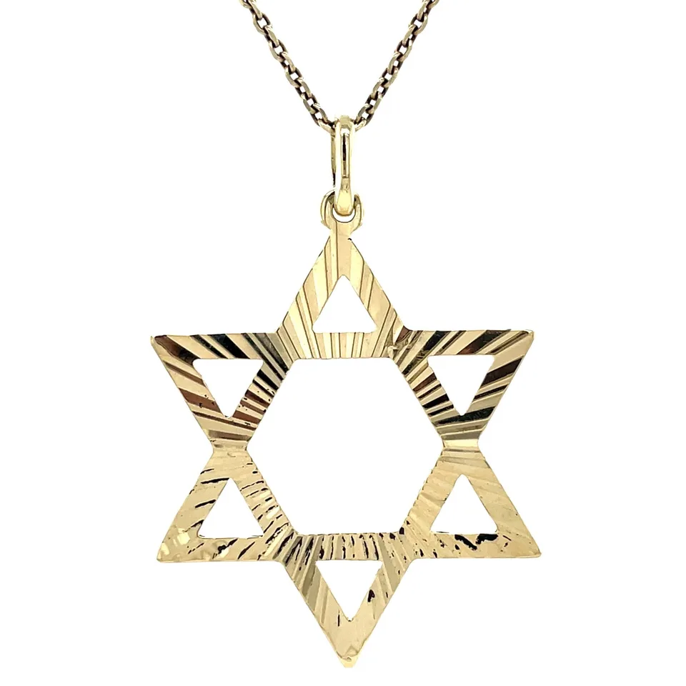 Vintage 14K Gold Star of David Pendant
