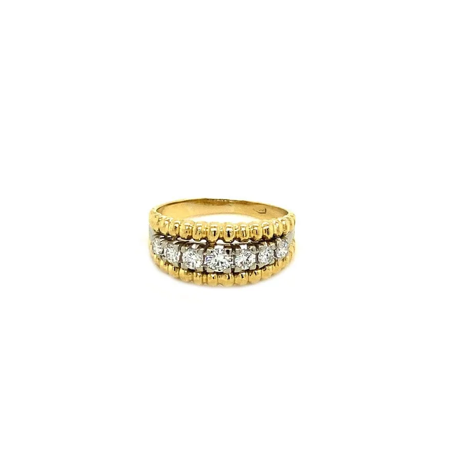 Vintage 18K Gold Ring with Diamond