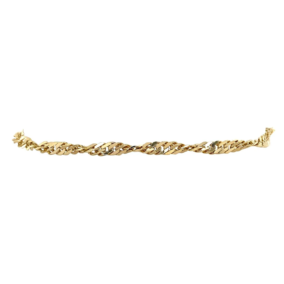 Vintage 14K Gold Singapore Bracelet