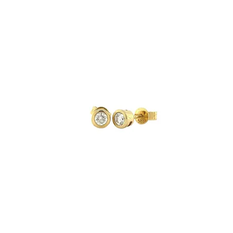 Vintage 14K Gold Stud Earrings with Pink Tourmaline