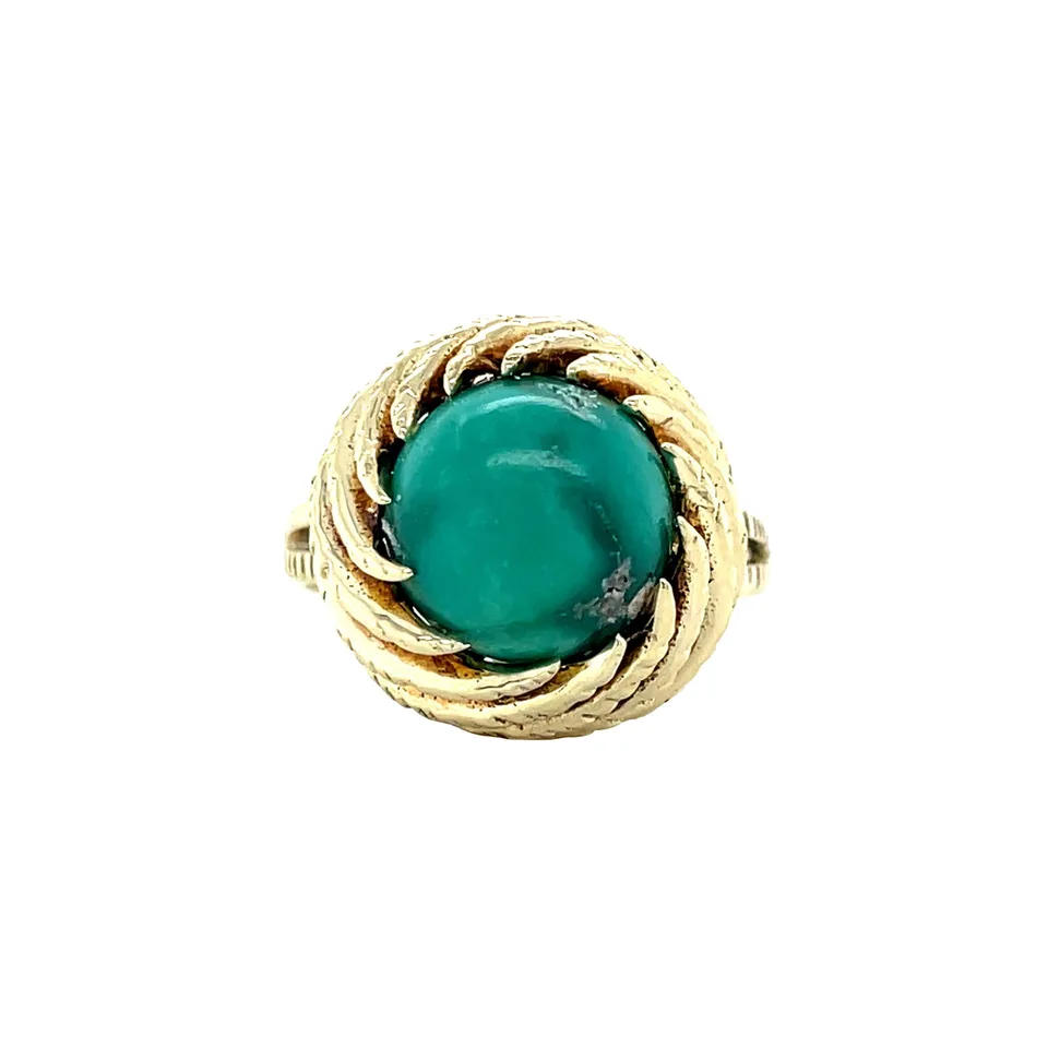 Vintage 14K Gold Ring with Turquoise