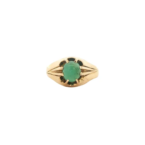 Vintage 20K Gold Ring with Emerald