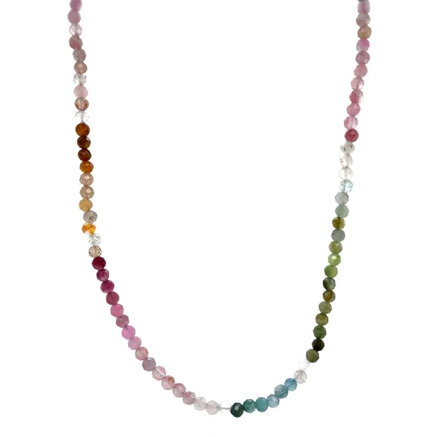 Vintage Tourmaline Necklace with Sterling Silver Clasp