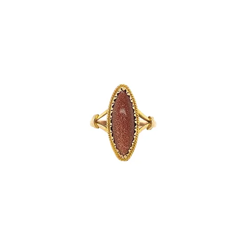 Vintage 14K Gold Ring with Goldstone