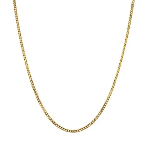 Vintage 14K Gold Long Necklace Curb