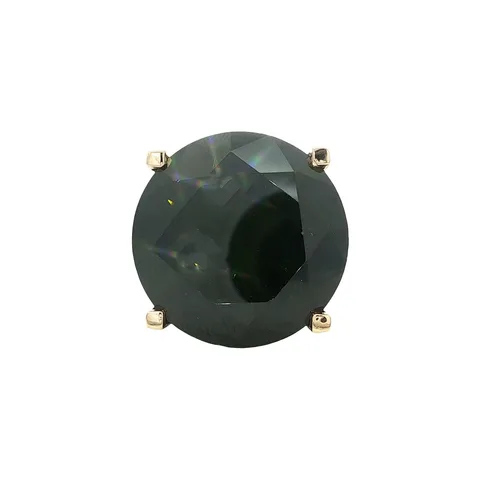 Vintage 14K Gold Ring with Green Cubic Zirconia