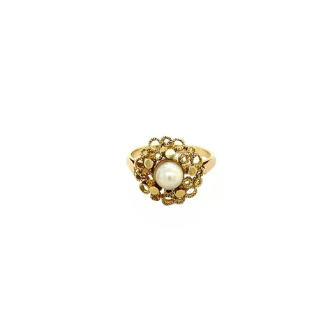 Vintage 14K Gold Ring with Pearl