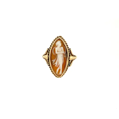 Vintage 12K Gold Ring with Cameo