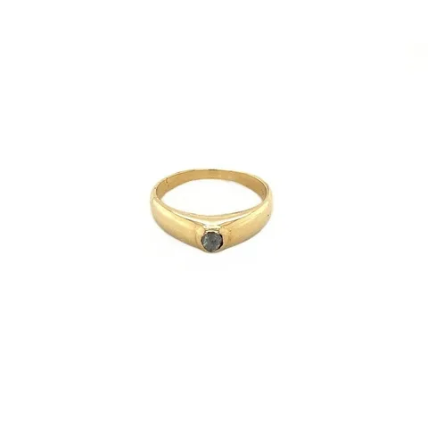 Vintage 14K Gold Pinky Ring with Rose Cut Diamond