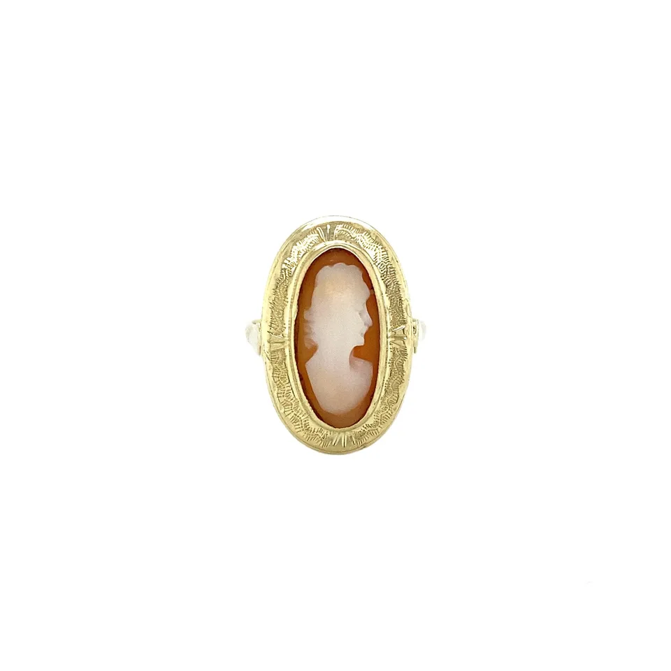 Vintage 14K Gold Ring with Cameo