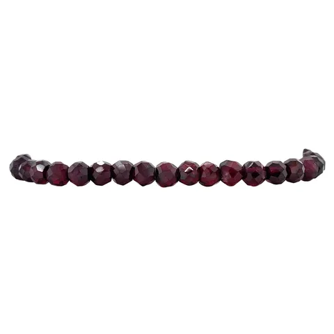 Vintage Garnet Bracelet with 14K Gold Ball Clasp 20 cm