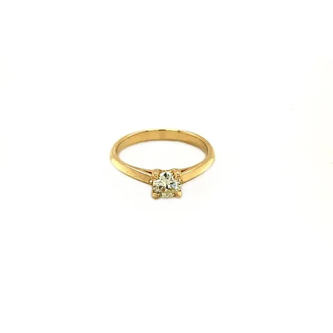 Vintage 14K Gold Solitaire Ring with Diamond