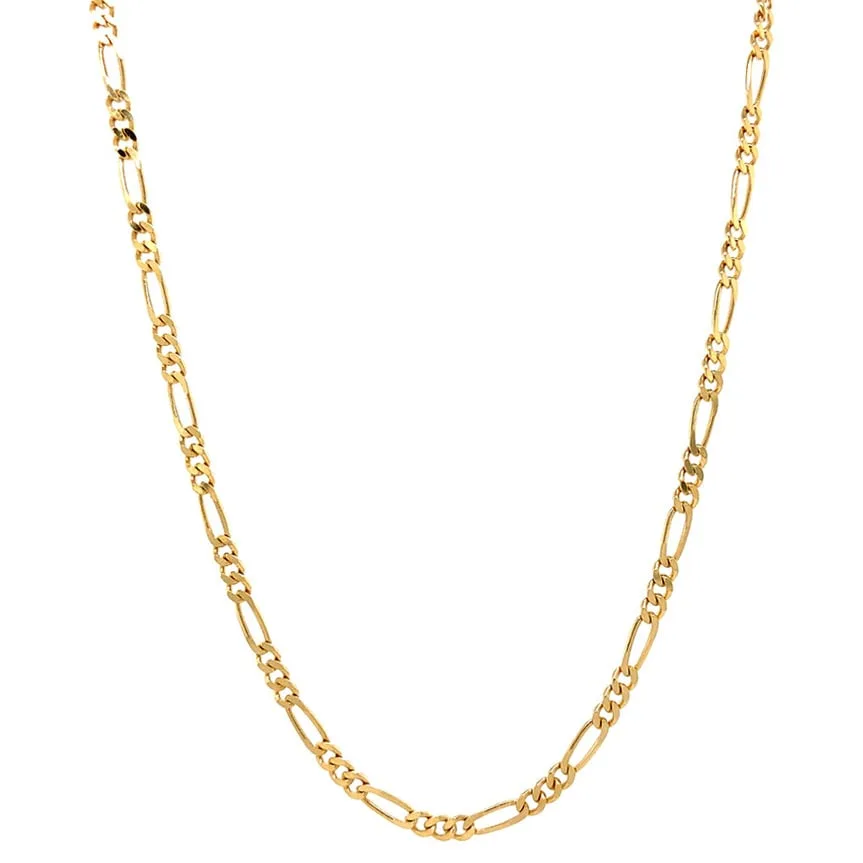Vintage 18K Gold Necklace Figaro 74.5 cm