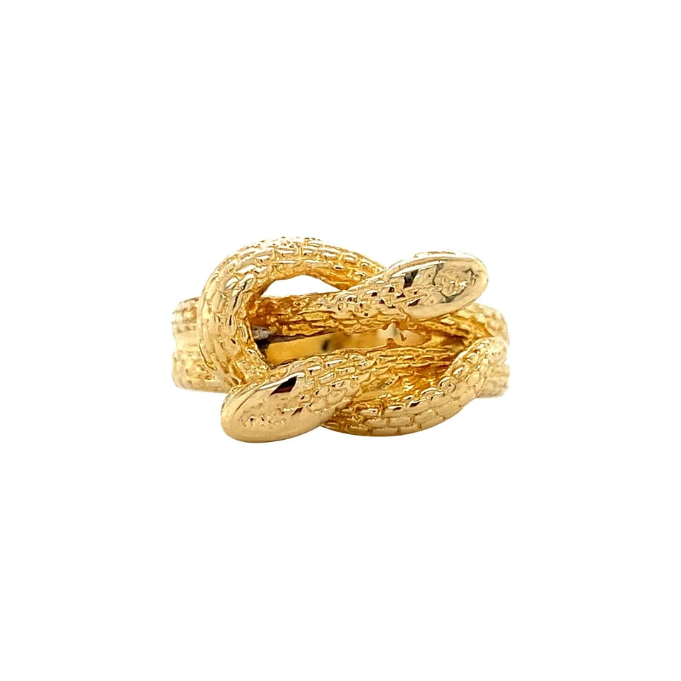 Vintage 18K Gold Snakes Ring