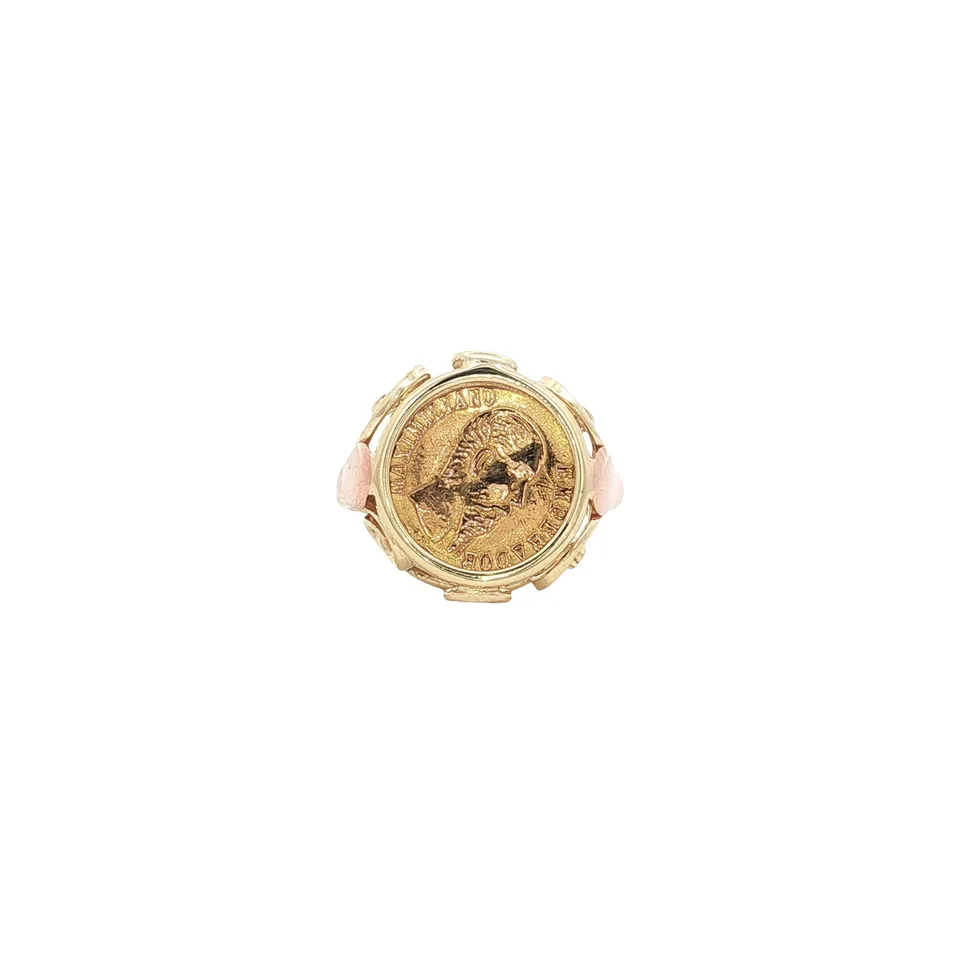 Vintage 14K Gold Coin Ring