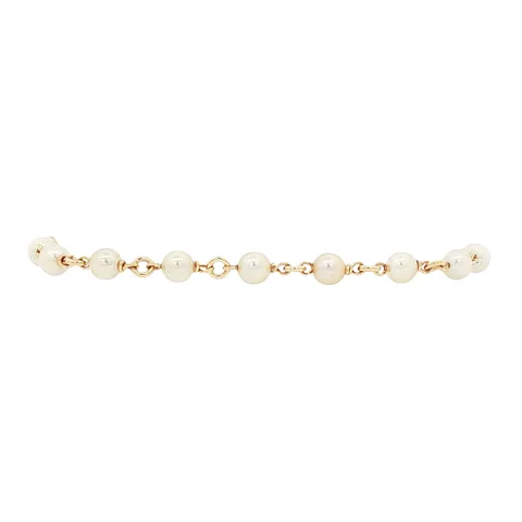 Vintage 14K Gold Bracelet with Pearl