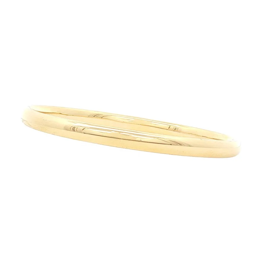 Vintage 14K Gold Smooth Bangle