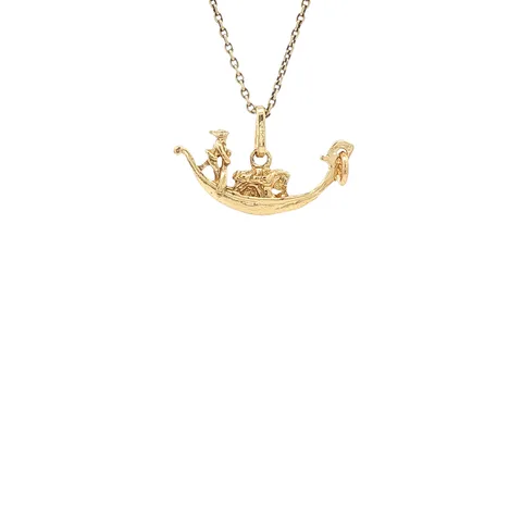 Vintage 18K Gold Gondola Pendant