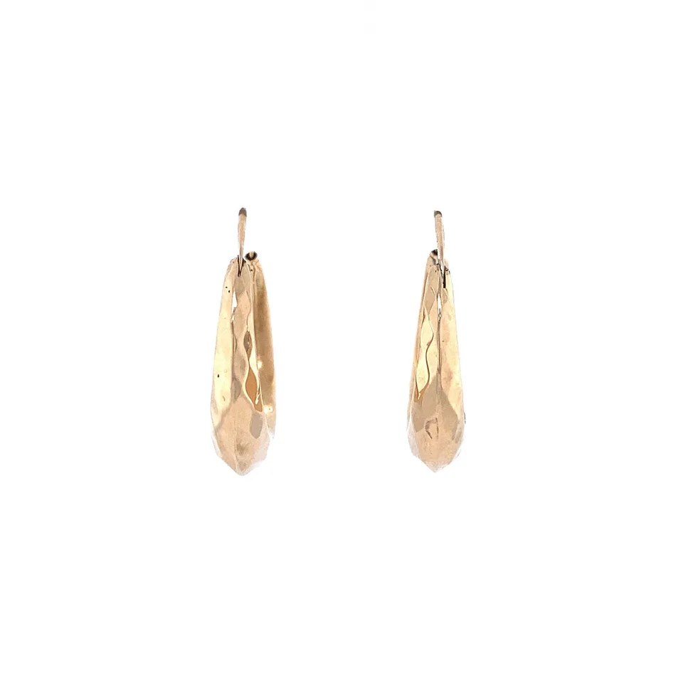Vintage 14K Rose Gold Hoop Earrings
